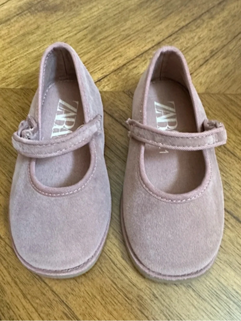 Zara Kids Dusty Rose Mary Jane Shoes